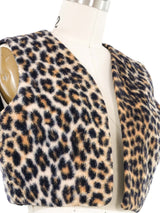 1950s Cropped Faux Leopard Vest Top arcadeshops.com