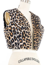1950s Cropped Faux Leopard Vest Top arcadeshops.com