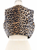 1950s Cropped Faux Leopard Vest Top arcadeshops.com