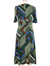 1970s Bus Stop Abstract Print Dress Dress arcadeshops.com
