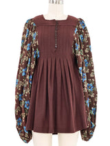 Jeff Banks Floral Puff Sleeve Babydoll Dress Dress arcadeshops.com