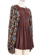 Jeff Banks Floral Puff Sleeve Babydoll Dress Dress arcadeshops.com