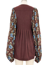 Jeff Banks Floral Puff Sleeve Babydoll Dress Dress arcadeshops.com