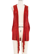 1970s Gucci Perforated Suede Vest Jacket arcadeshops.com