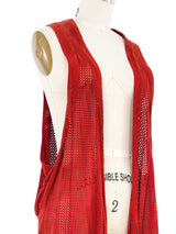 1970s Gucci Perforated Suede Vest Jacket arcadeshops.com
