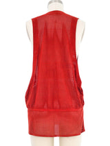 1970s Gucci Perforated Suede Vest Jacket arcadeshops.com