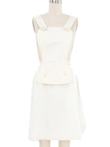 1960s Geoffrey Beene Ivory Pinafore Dress Dress arcadeshops.com