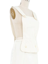 1960s Geoffrey Beene Ivory Pinafore Dress Dress arcadeshops.com