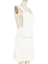 1960s Geoffrey Beene Ivory Pinafore Dress Dress arcadeshops.com