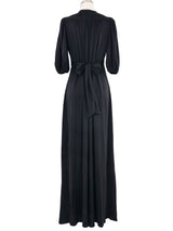 1970s Ossie Clark Black Jersey Maxi Dress Dress arcadeshops.com