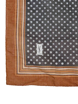 Yves Saint Laurent Brown Dot Print Cotton Gauze Scarf Accessory arcadeshops.com