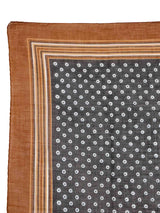 Yves Saint Laurent Brown Dot Print Cotton Gauze Scarf Accessory arcadeshops.com