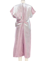 2016 Jil Sander Pink Metallic Structured Midi Dress Dress arcadeshops.com