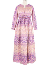Metallic Pink Brocade Dress Ensemble Suit arcadeshops.com