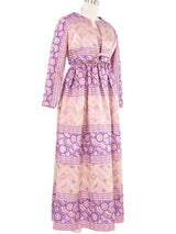 Metallic Pink Brocade Dress Ensemble Suit arcadeshops.com