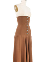 Jean Paul Gaultier Burnt Umber Ultra High Waist Skirt Bottom arcadeshops.com
