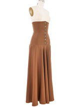 Jean Paul Gaultier Burnt Umber Ultra High Waist Skirt Bottom arcadeshops.com