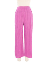 Issey Miyake Pleats Please Magenta Cropped Pants Bottom arcadeshops.com