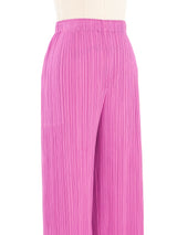 Issey Miyake Pleats Please Magenta Cropped Pants Bottom arcadeshops.com
