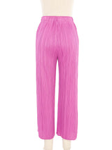 Issey Miyake Pleats Please Magenta Cropped Pants Bottom arcadeshops.com