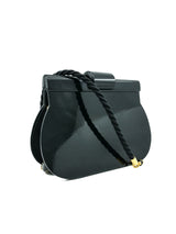 Charles Jourdan Black Enameled Wooden Bag Accessory arcadeshops.com