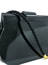 Charles Jourdan Black Enameled Wooden Bag Accessory arcadeshops.com