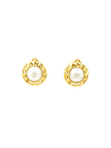 Chanel Pearl Bead Cut Out Earrings Accessory arcadeshops.com