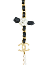 2020 Chanel Woven Chain And Pearl Necklace Accessory arcadeshops.com