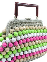 1960s Multicolor Metalic Beaded Handbag Accessory arcadeshops.com