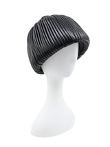 1960s Christian Dior Black Pleated Turban Hat Accessory arcadeshops.com