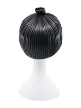 1960s Christian Dior Black Pleated Turban Hat Accessory arcadeshops.com