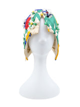 1960s Galanos Beaded Floral Hood Accessory arcadeshops.com
