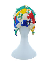1960s Galanos Beaded Floral Hood Accessory arcadeshops.com