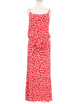 1980s Chloe Floral Printed Silk Dress Dress arcadeshops.com