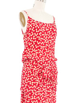 1980s Chloe Floral Printed Silk Dress Dress arcadeshops.com