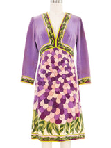 1970s Emilio Pucci Printed Velvet Mini Dress Dress arcadeshops.com