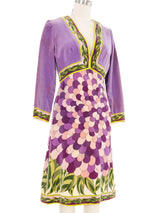 1970s Emilio Pucci Printed Velvet Mini Dress Dress arcadeshops.com