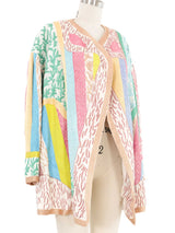 Jean Muir Art to Wear Embroidered Linen Jacket Jacket arcadeshops.com