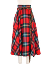 Hermes Fringed Tartan Wrap Skirt Bottom arcadeshops.com