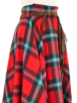 Hermes Fringed Tartan Wrap Skirt Bottom arcadeshops.com