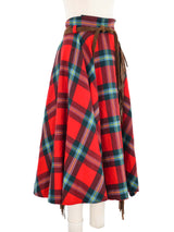 Hermes Fringed Tartan Wrap Skirt Bottom arcadeshops.com