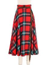 Hermes Fringed Tartan Wrap Skirt Bottom arcadeshops.com