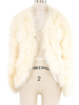 1970s Ivory Marabou Feather Jacket Jacket arcadeshops.com