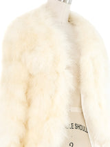 1970s Ivory Marabou Feather Jacket Jacket arcadeshops.com