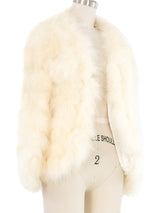 1970s Ivory Marabou Feather Jacket Jacket arcadeshops.com