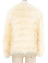 1970s Ivory Marabou Feather Jacket Jacket arcadeshops.com