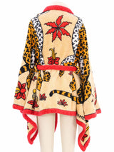 Hermes Printed Leopard Terry Cloth Robe Jacket arcadeshops.com