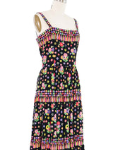 1970s Lanvin Floral Midi Dress Dress arcadeshops.com