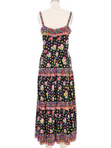 1970s Lanvin Floral Midi Dress Dress arcadeshops.com