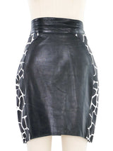 Jitrois Animal Printed Leather Skirt Ensemble Suit arcadeshops.com